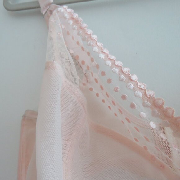 ELOMI Matilda Plunge Bra in Mesh Pearl Blush Feminine - Size 34L - Picture 6 of 14